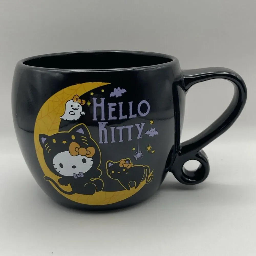 Sanrio Hello Kitty Moon Black Halloween Summerween Mug 16 oz Cup